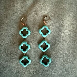 Turquoise Clover Earrings